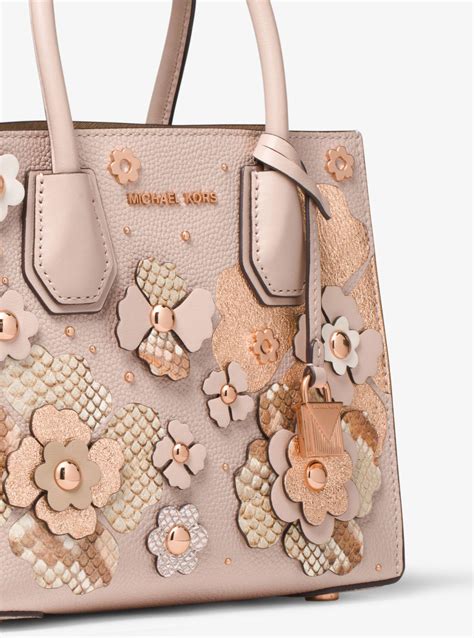 michael michael kors mercer floral embellished leather crossbody|Michael Kors leather crossbody handbags.